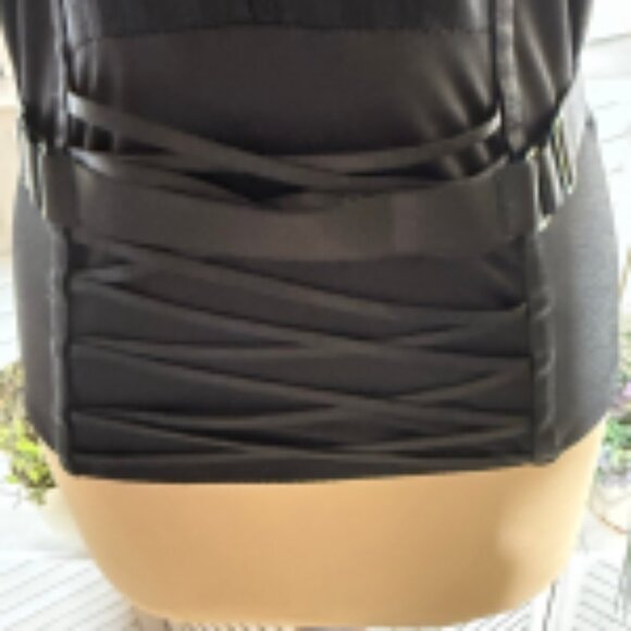 Spirit Halloween Corset Mesh Top Gothic Black Large - Picture 9 of 12